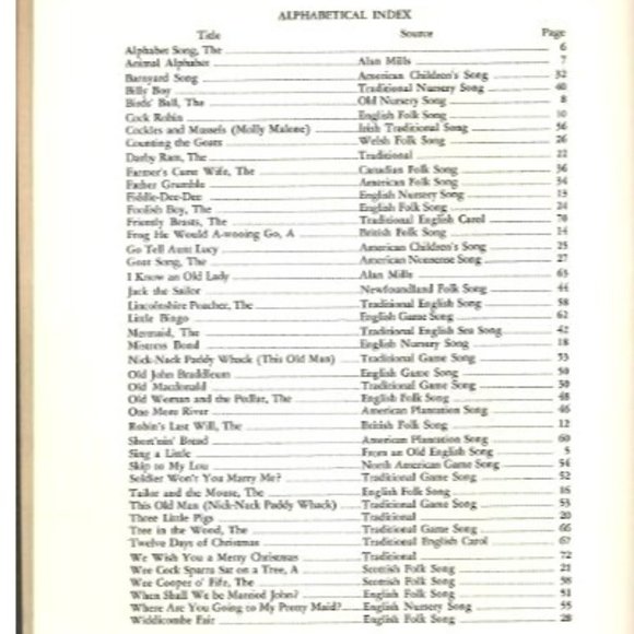 Folk Songs for Young Folk Sheet Music for Piano/Vocal/Guitar - Alan Mills 1957 - Picture 8 of 8